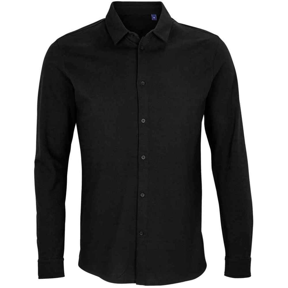 NEOBLU Basile Organic Cotton Long Sleeve Piqué Shirt 3777