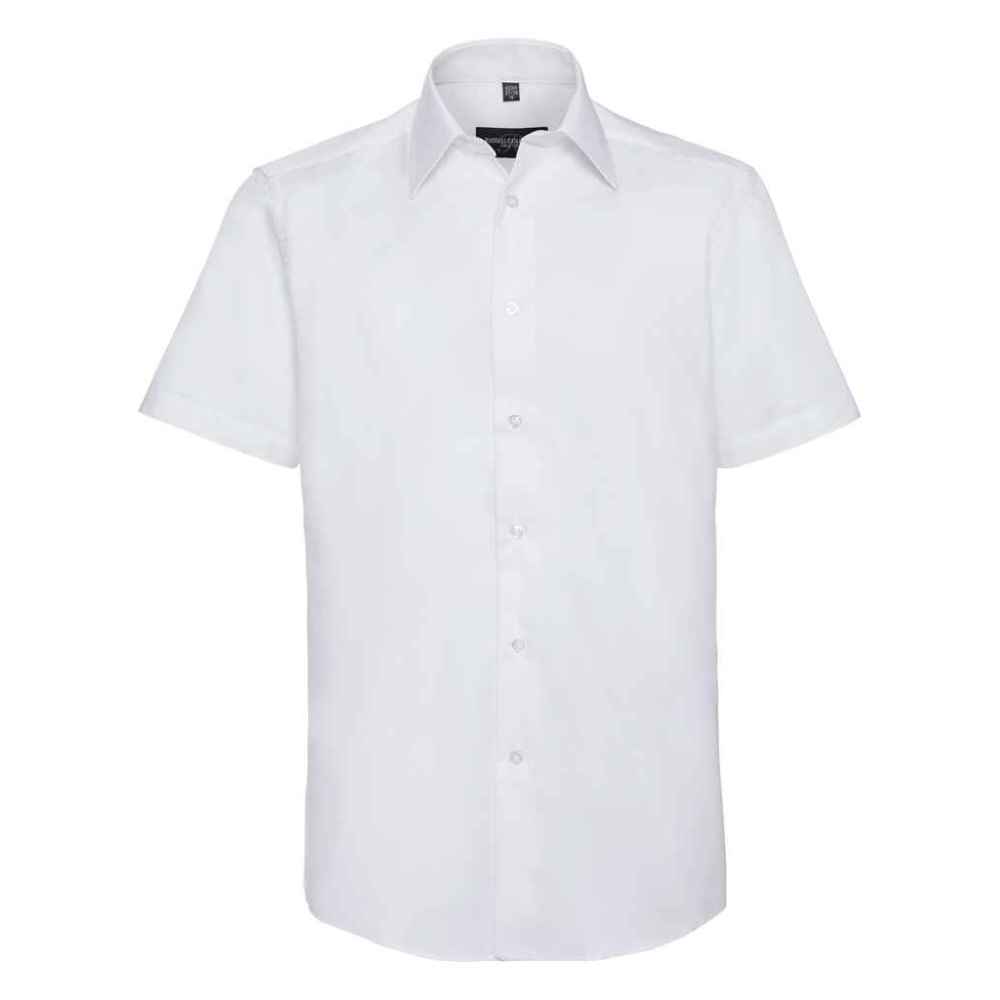 Russell Collection Short Sleeve Tailored Oxford Shirt 923M