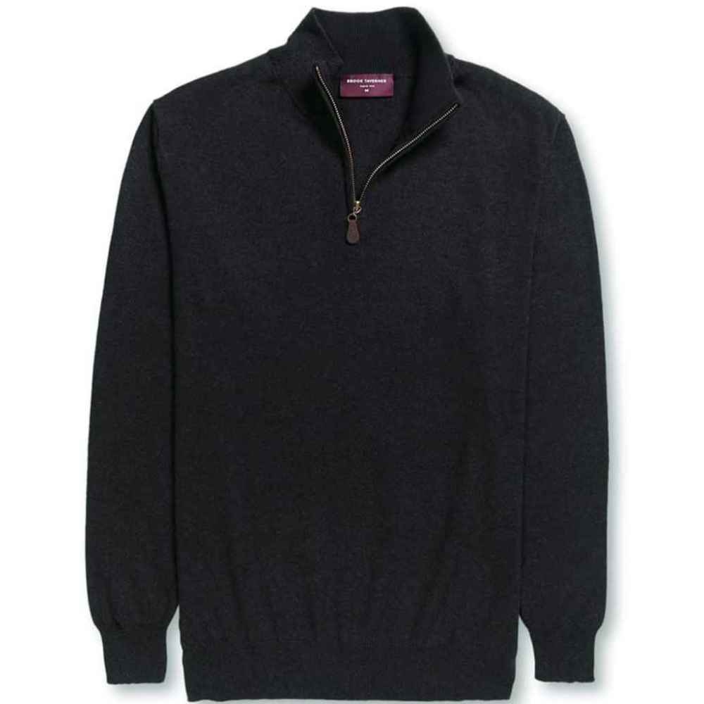 Brook Taverner Dallas Zip Neck Sweater BK555