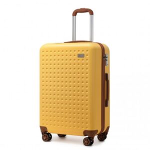 Kono 24 Inch Flexible Hard Shell ABS Suitcase With TSA Lock K2394L YW 24