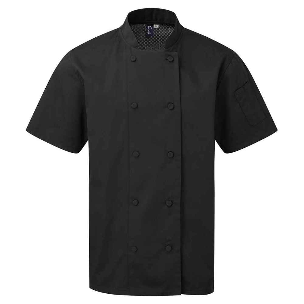 Premier Coolchecker® Short Sleeve Chef's Jacket PR902